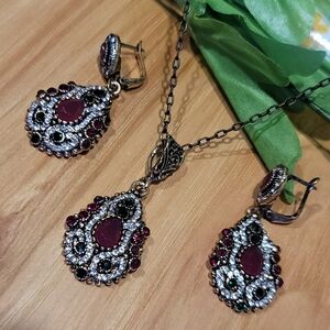 Turkish Vintage Looking Jewelry Set forWomen,NEW,2pcAntique,Wedding,HandmadeGift